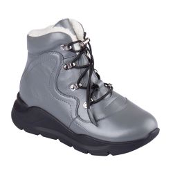 DTD-605 (цв.2-серый, 36) Ботинки (шерст.мех, съемн.стелька)