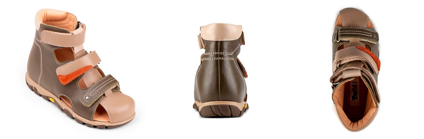 Высокие ортопедические сандалеты с закрытым носком TW-272-20