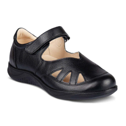 DTD-261 (цв.5-черный) Туфли летние открытые (Ремень на велкро)