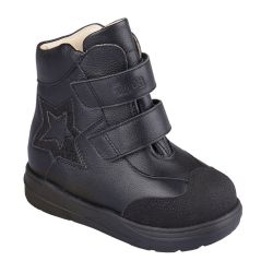 TW-526 (цв.3-черный комбинированный, 25) Ботинки (станд.задн., натур.мех, съемн.стелька)